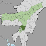 Map of Cachar, Assam, India