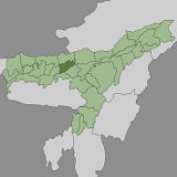 Map of Darrang, Assam, India