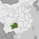 Map of Guizhou, China