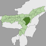 Map of Karbi Anglong, Assam, India