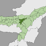Map of Nagaon, Assam, India