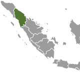 Map of North Sumatra, Indonesia