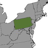 Map of Pennsylvania, United States