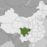 Map of Sichuan, China