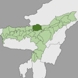 Map of Sonitpur, Assam, India