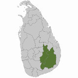 Map of Uva, Sri Lanka