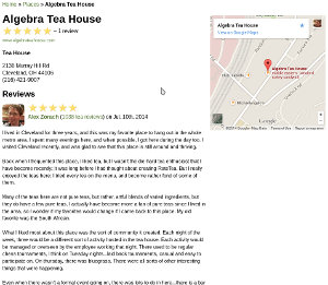 A review of Algebra Tea House