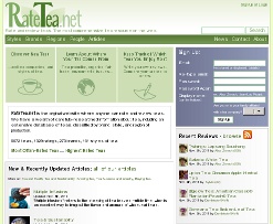 Screenshot of RateTea.net homepage