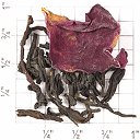 Black Tea Leaves with Dark Purple Rose Petal