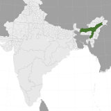Map of Assam, India