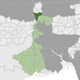 Map showing the Darjeeling district of India