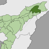 Map of Dibrugarh, Assam, India