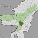 Map of Dima Hasao, Assam, India