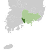 Map of Hadong, South Korea