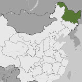 Map of Heilongjiang, China