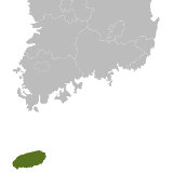 Map of Jeju, South Korea