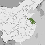 Map of Jiangsu, China