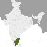 Map of Tamil Nadu, India