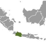 Map of West Java, Indonesia