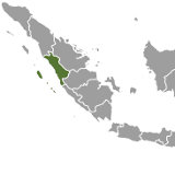 Map of West Sumatra, Indonesia