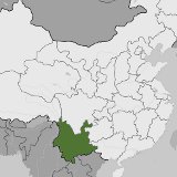 Map of Yunnan, China