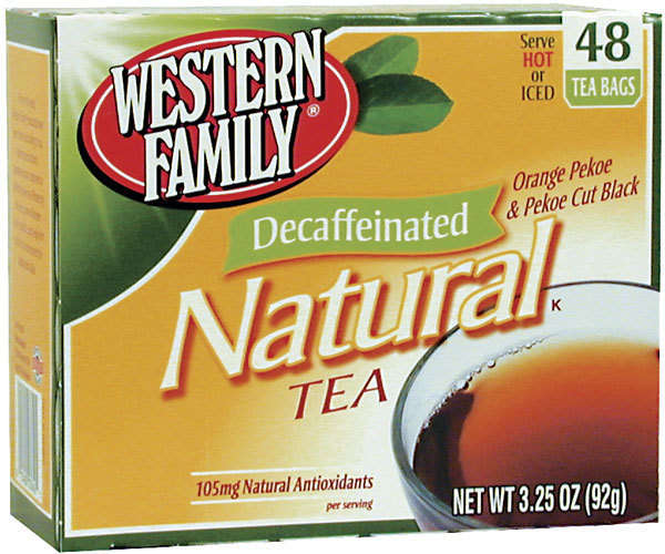 Decaffeinated Natural Tea Orange Pekoe & Pekoe Cut Black Western